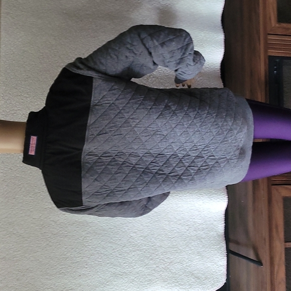 Vineyard Vines Quilted Shep Shirt Pullover 3/4 Zip Gray and Black Size S Vineyar - Picture 14 of 16